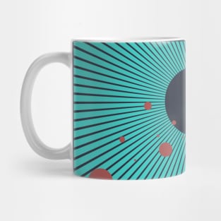 Geometric black hole line art design Mug